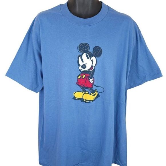 Mickey Mouse T Shirt Vintage 90s Disney Store Tag Made In USA Mens Size XL NEW - Picture 1 of 6